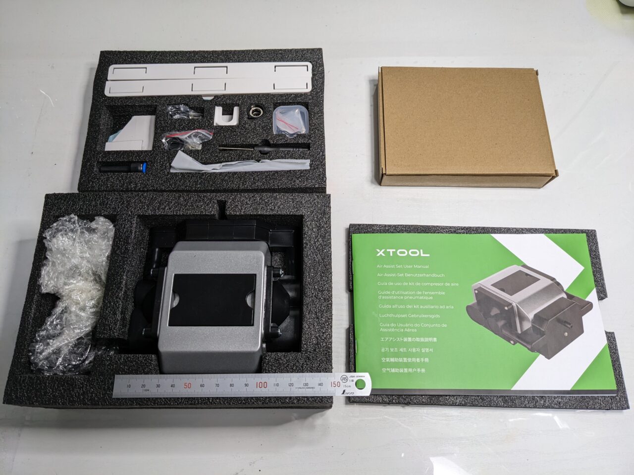 xtoolm110w本体+ハニカムパネル+エアアシスト+ロータリーアタッチメント xTool M1専用多機能ライザー ハニカムパネル付き